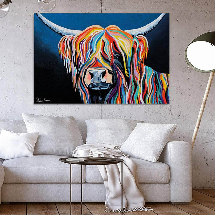 Harris McCoo - Highland Cow Canvas Prints