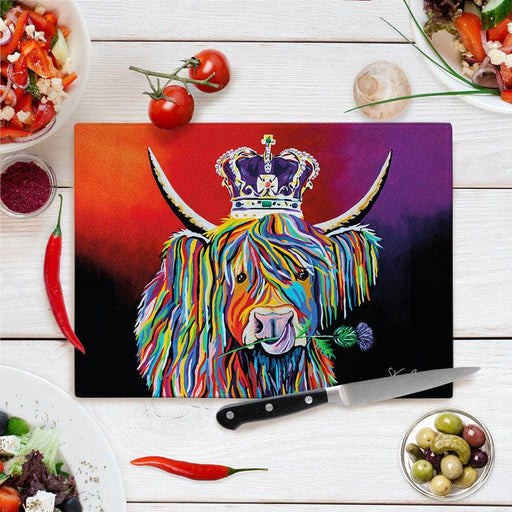 Jubilee Lizzie McCoo - Glass Chopping Board