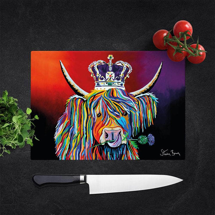 Jubilee Lizzie McCoo - Glass Chopping Board