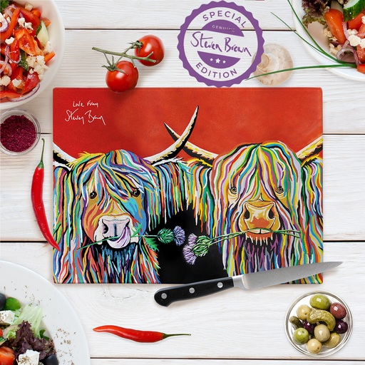 McCoos in Love - Glass Chopping Board