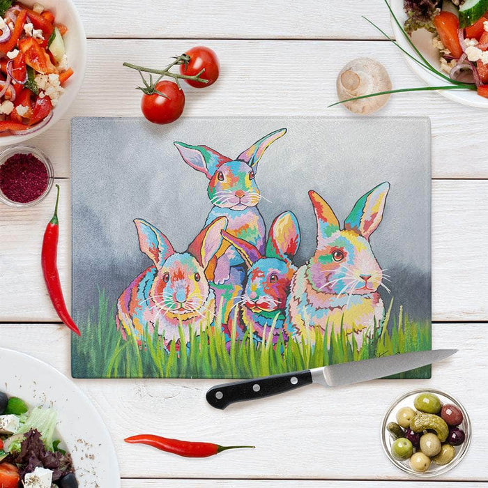 The McBunnies - Glass Chopping Board