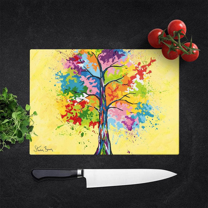 Tree Of Life - Glass Chopping Board